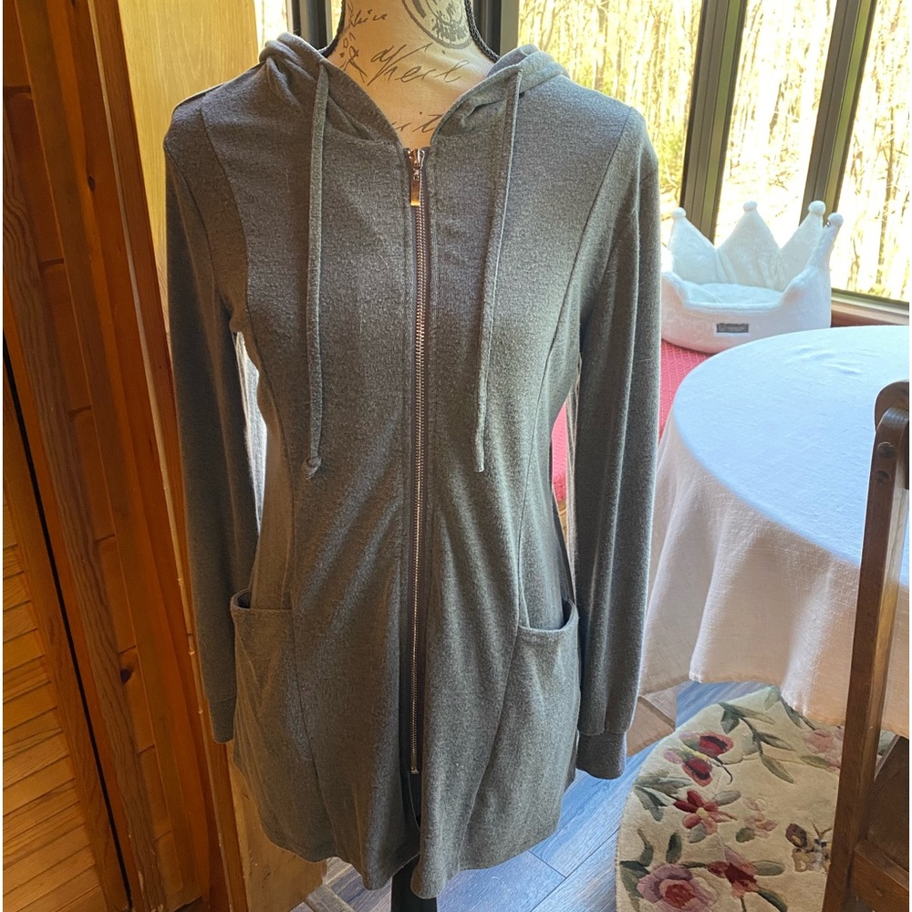 Casual Hooded Tunic Jacket